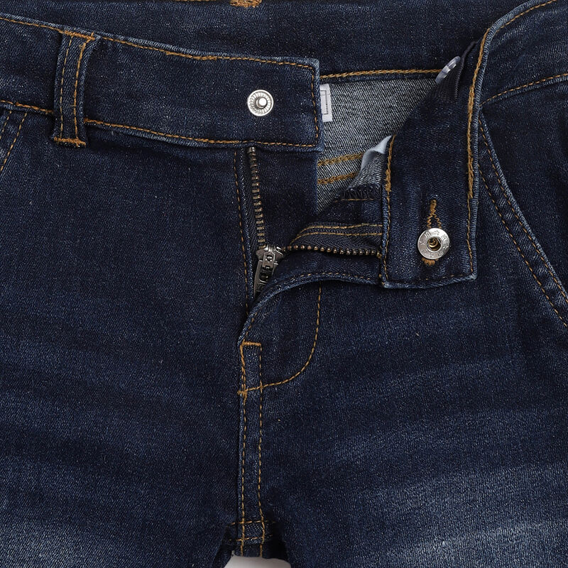 Boys Dark Blue Solid Shorts image number 3
